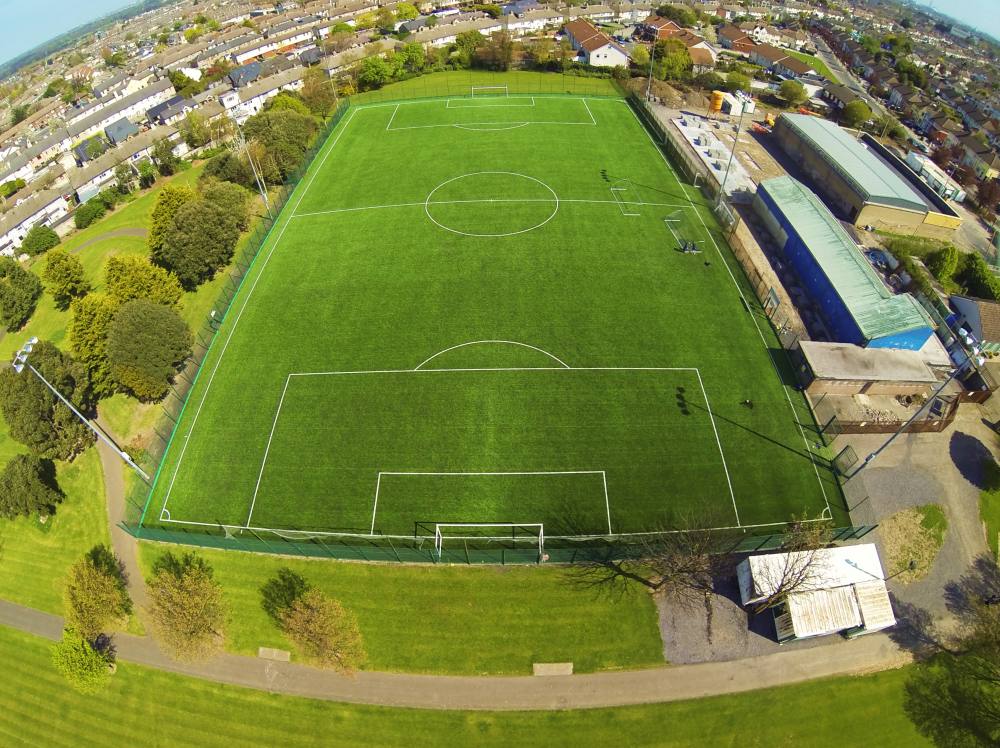 Artificial grass pitch at Crumlin United FC