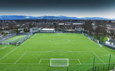 Artificial grass pitch at Larkview FC installed by PST Sport