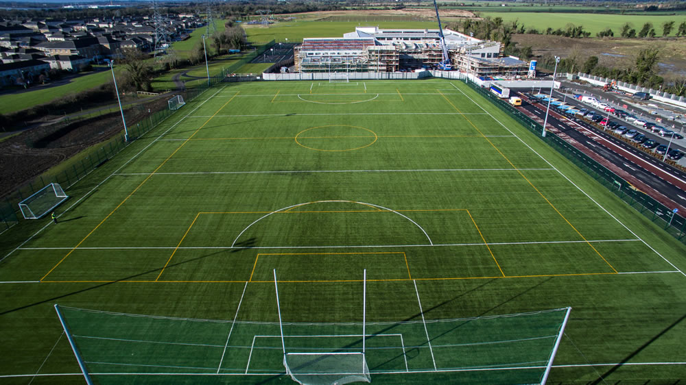 Astro turf GAA pitch at Le Cheile Secondary School