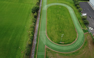 Artificial grass running track at Clane AC