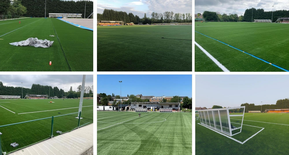 St Ives FC - artificial grass installation for 3G pitch