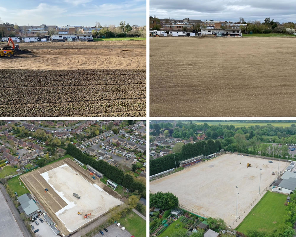 Groundworks for 3G pitch at St Ives town FC