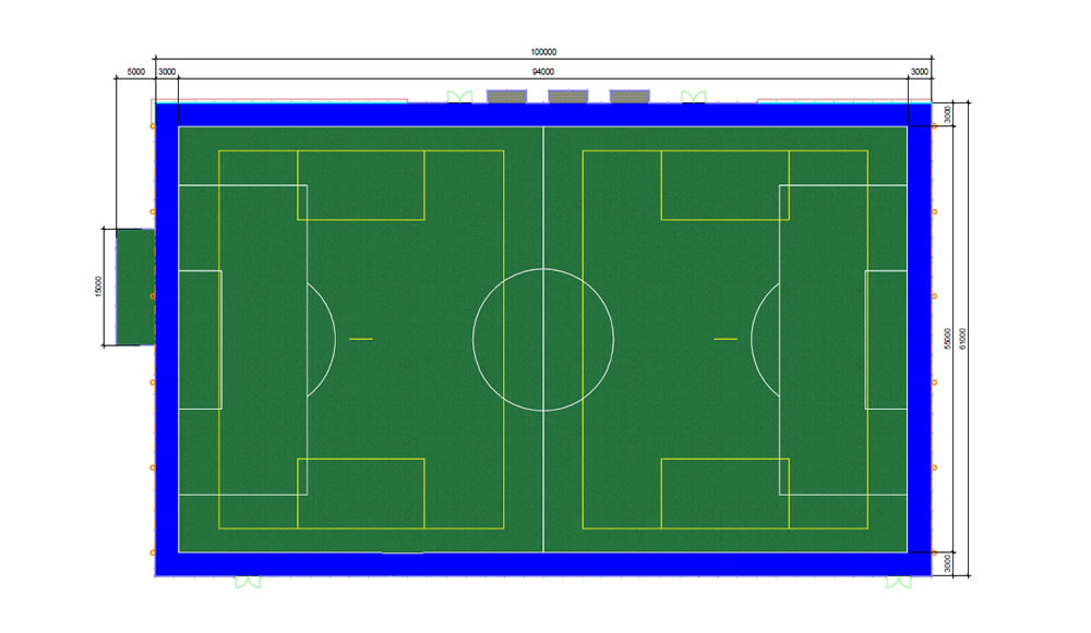 3G pitch drawing for St Tiernan's Community School full-size all weather pitch