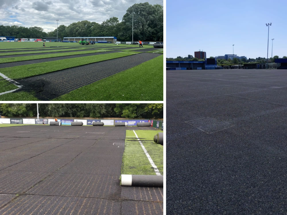 Oxford City FC all-weather pitch prior to resurfacing