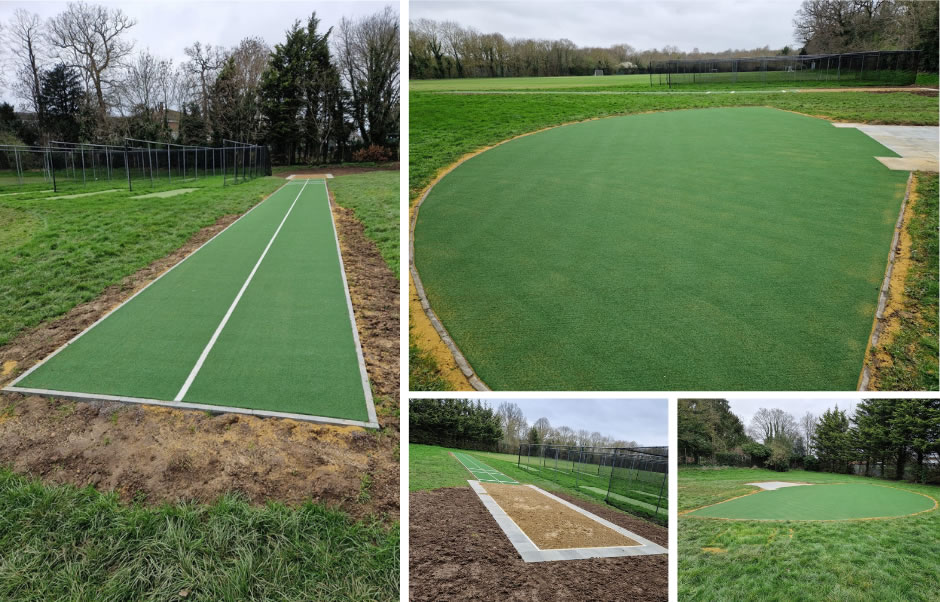 Artificial grass long jump run-up with landing sand pit and high jump take-off area at St Ignatius College in Enfield - Installed by PST Sport 