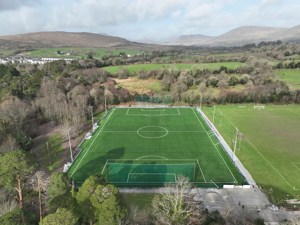 Artificial grass pitch at Inter Kenmare FC. Pitch contractor - PST Sport