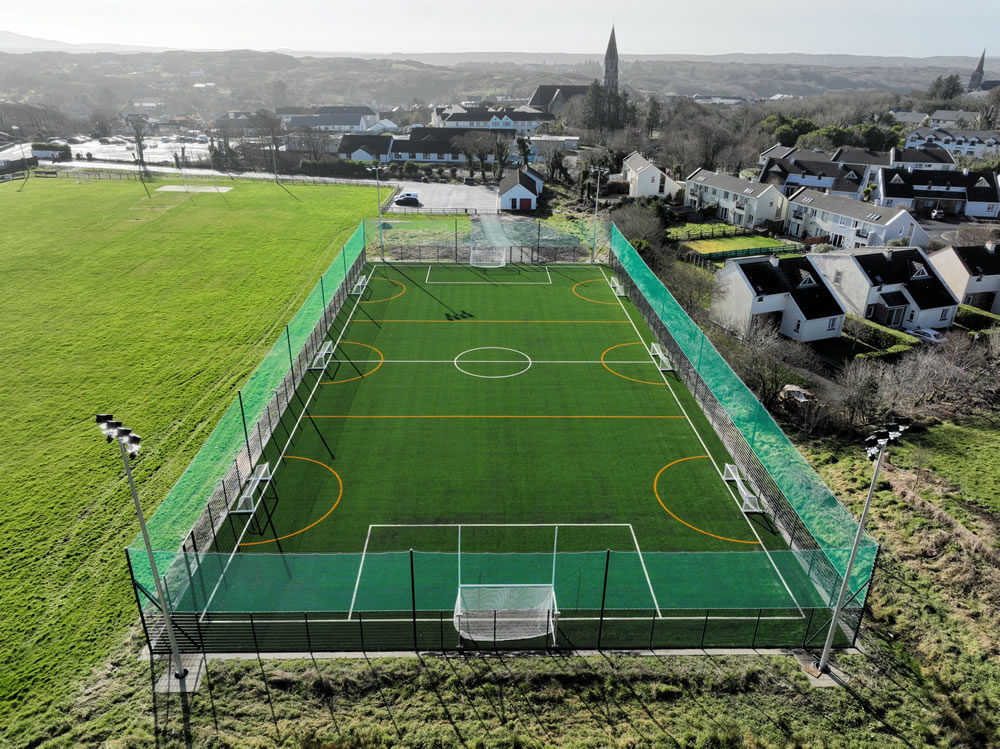 Artificial grass training pitch at Clifden GAA - Installed by PST Sport