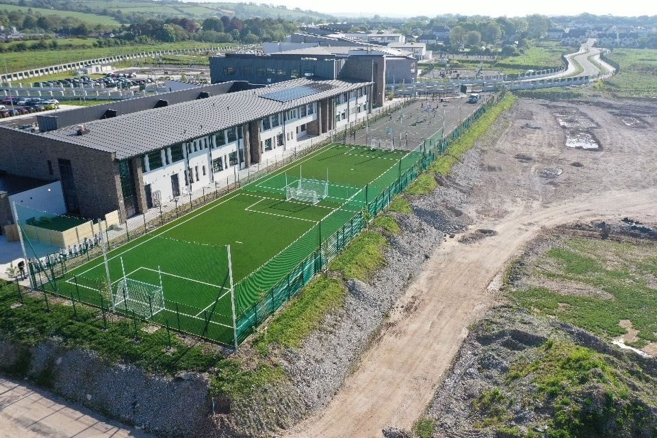 PST Sport artificial grass pitch at Scoil Mhuire Naofa in Carrigtwohill, Cork