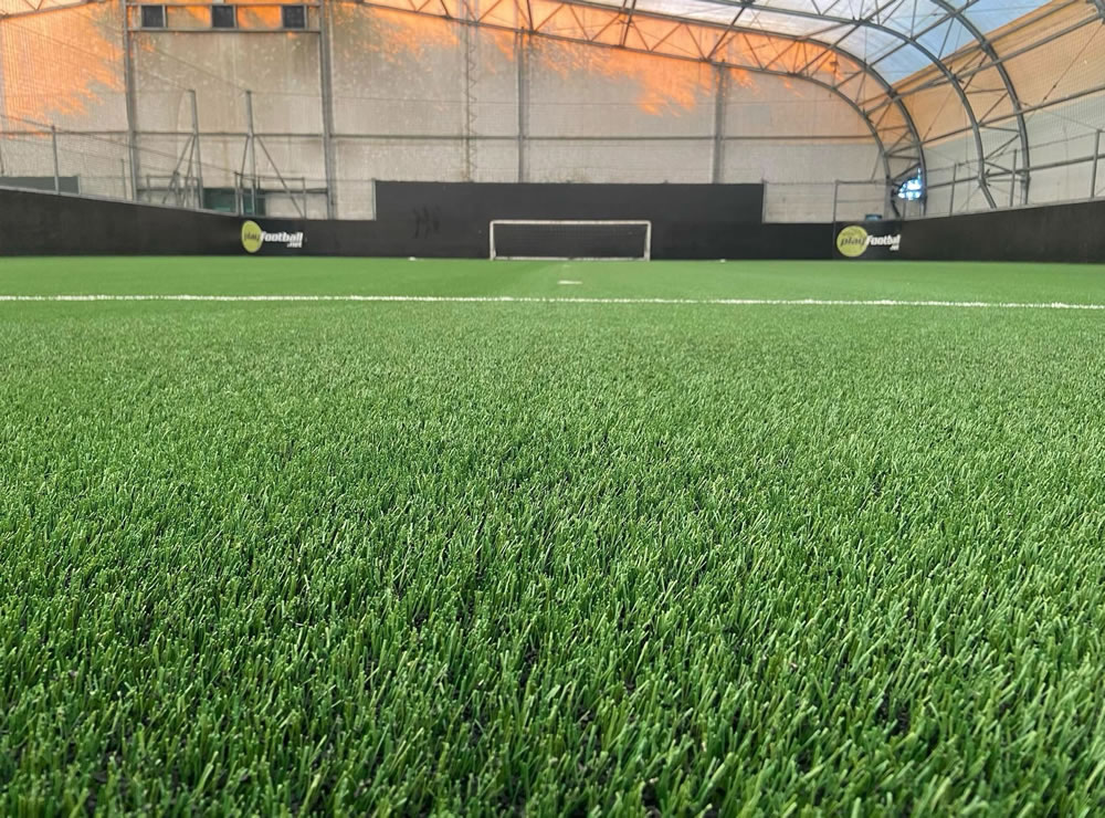 Indoor artificial grass pitch at PlayFootball in Preston - installed by PST Sport