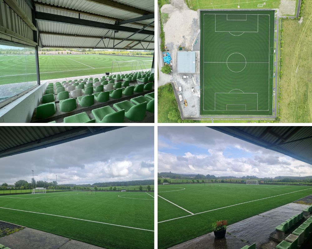 FIFA Quality artificial grass pitch at Colemanstown United FC - installed by PST Sport