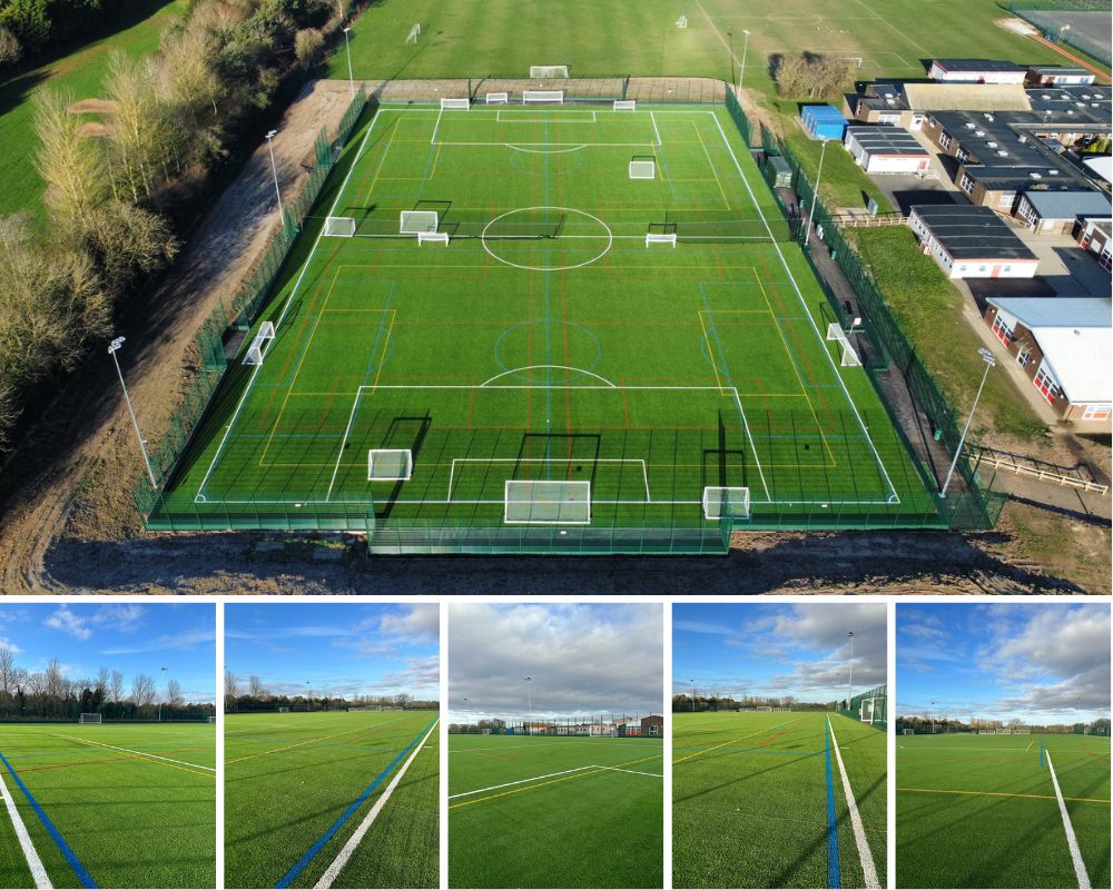 FIFA Quality artificial grass pitch at Humberston Academy - Installed by PST Sport