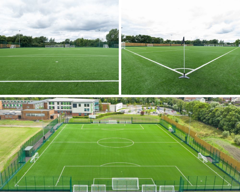 Images of artificial grass pitch at Whitworth Park Academy - Installed by PST Sport