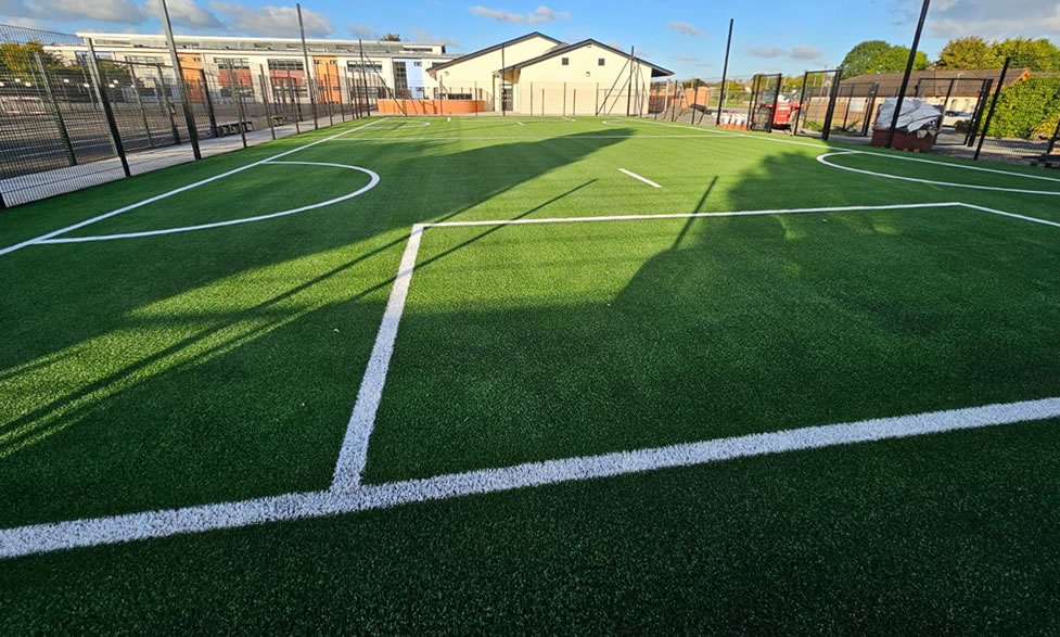 Artificial grass pitch at St Mary's National School in Enfield, Co. Meath - installed by PST Sport