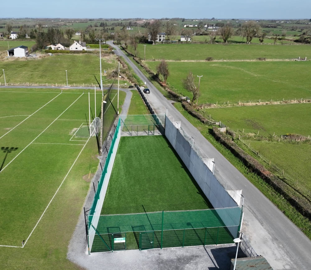 Artificial grass training pitch at St Thomas GAA in Galway - installed by PST Sport