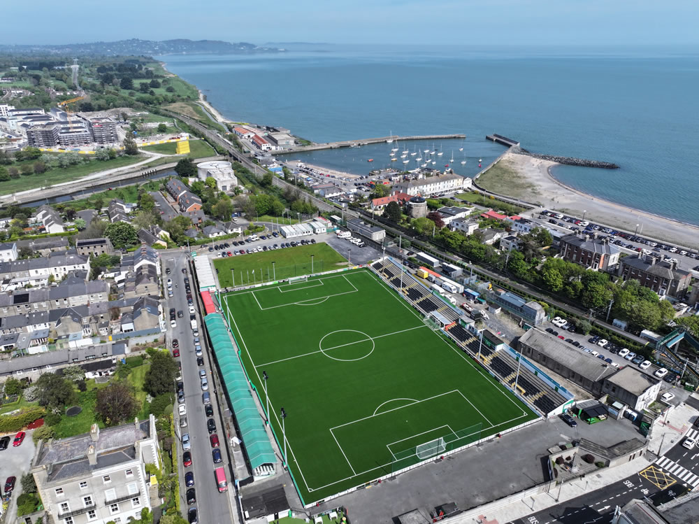 FIFA Quality artificial grass pitch at Bray Wanderers FC Carlisle Grounds - pitch installed by PST Sport