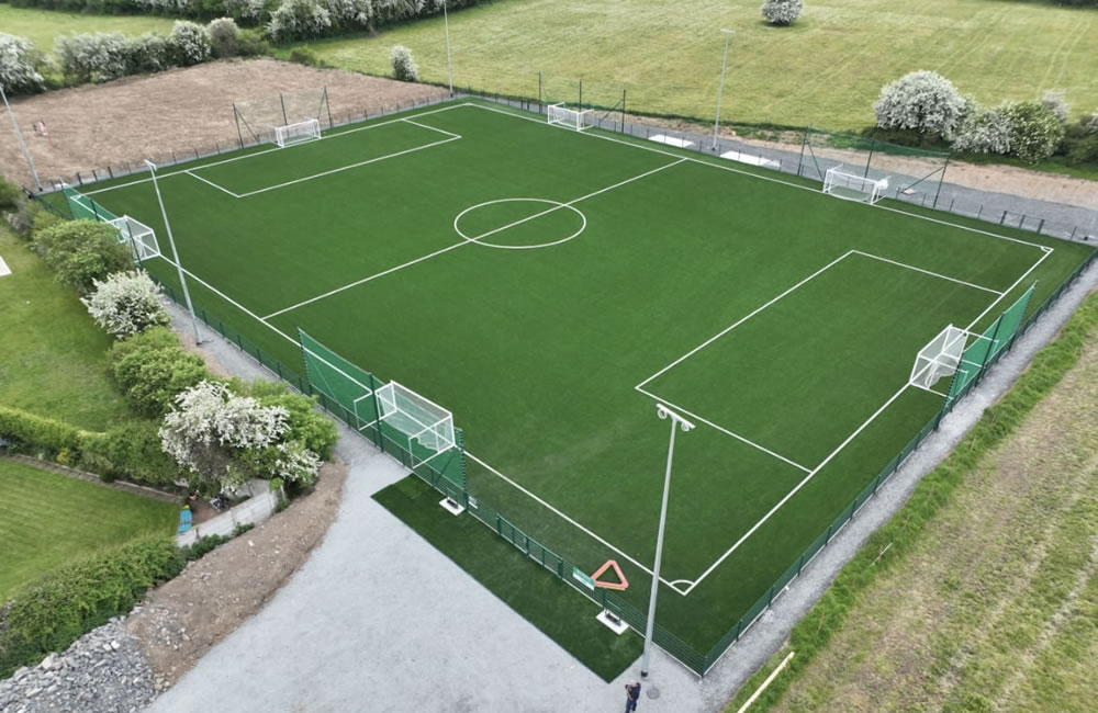 4,600 sq/m artificial grass training pitch at Mungret Regional FC - pitch construction by PST Sport