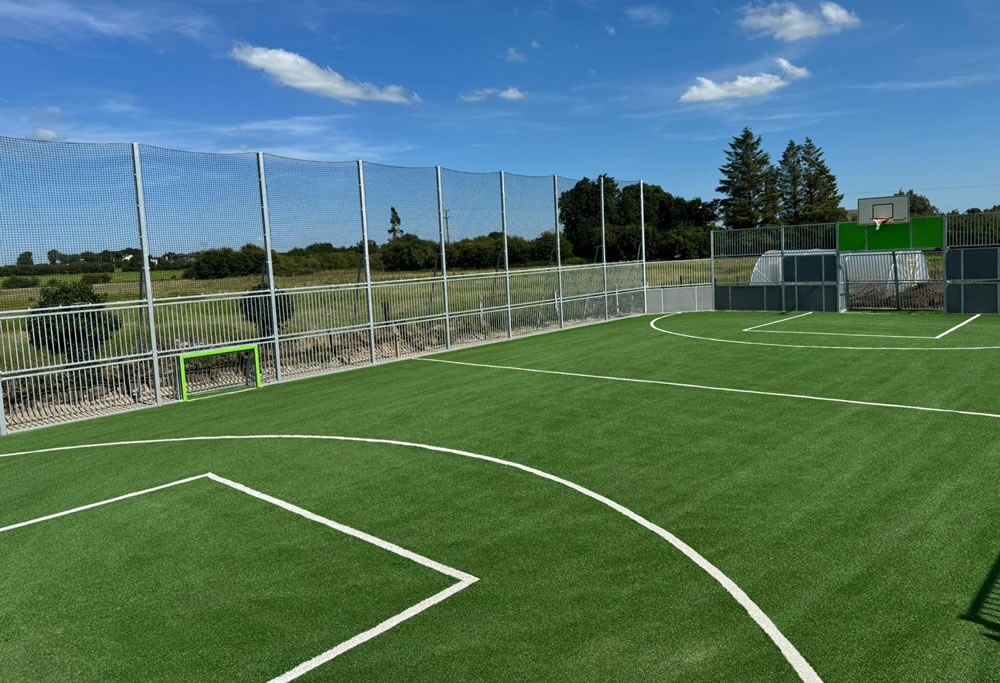 Artificial grass MUGA (multi-use-games-area) in Ballintober, Co. Roscommon.