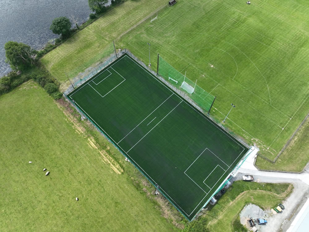 Artificial grass pitch at Kenmare Shamrocks GAA in Co. Kerry - Installed by PST Sport