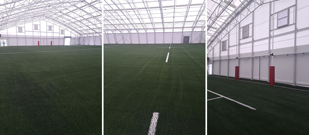 Indoor World Rugby approved artificial grass training pitch at Munster Rugby's Virgin Media Park - Pitch contractor - PST Sport
