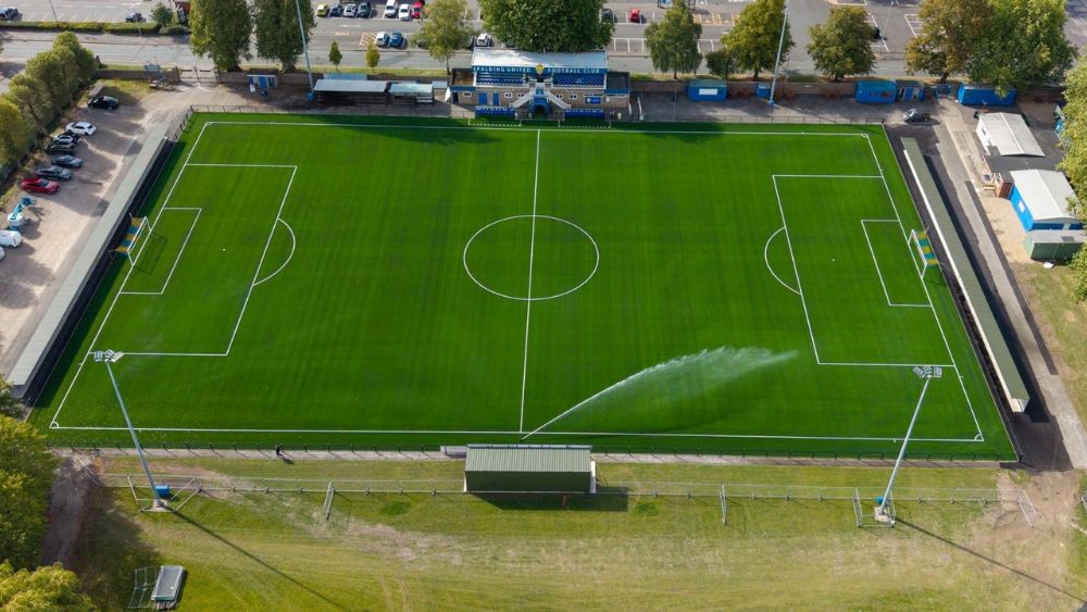 FIFA Quality Pro artificial grass pitch at Spalding United FC. Pitch contractor - PST Sport