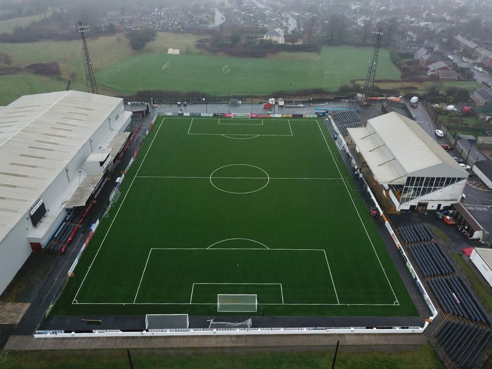 FIFA Quality Pro artificial grass pitch at Dundalk FC's Oriel Park - full-size pitch resurface by PST Sport