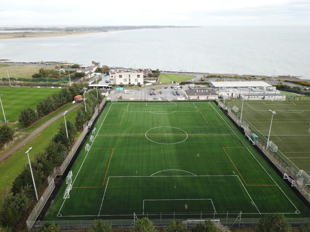 Full-size FIFA Quality artificial grass pitch at Malahide United AFC - pitch resurface by PST Sport
