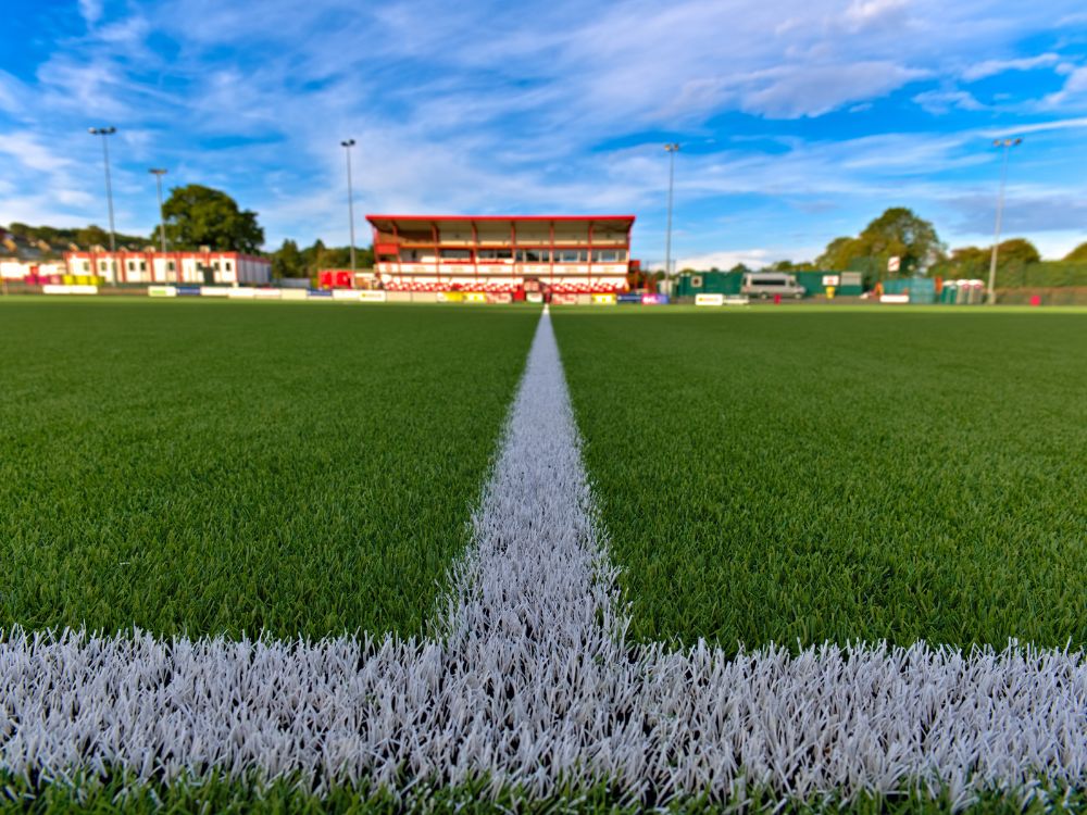 Full-size FIFA Quality Pro artificial grass pitch at Redditch United FC - pitch resurface by PST Sport