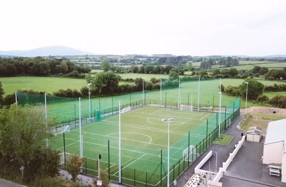 Sports fencing for artificial grass pitches